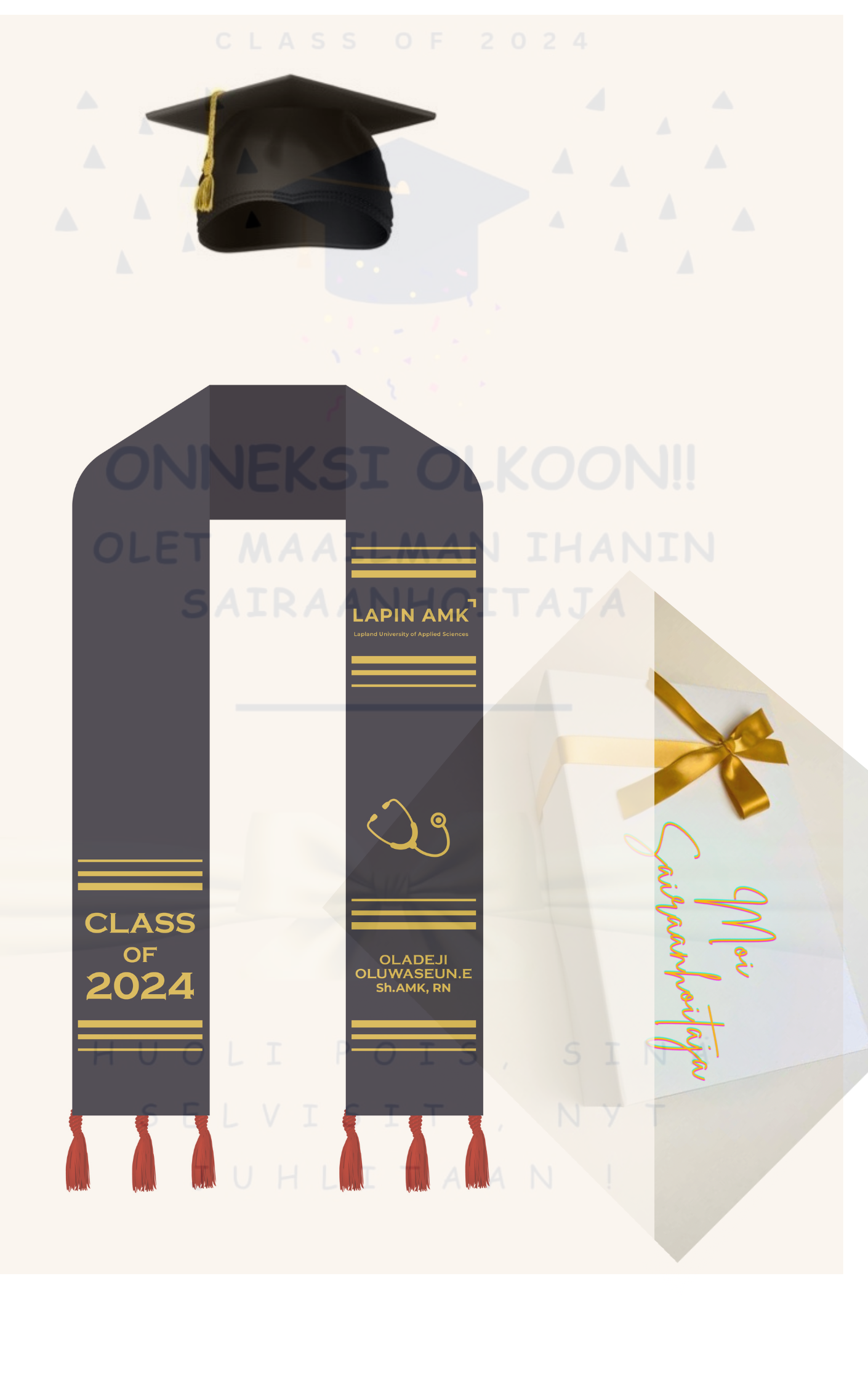 Graduation sash package