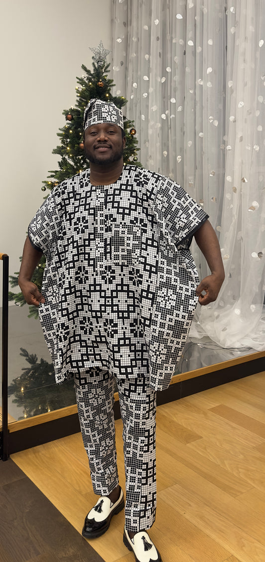 Men’s Ankara danshiki and trouser.