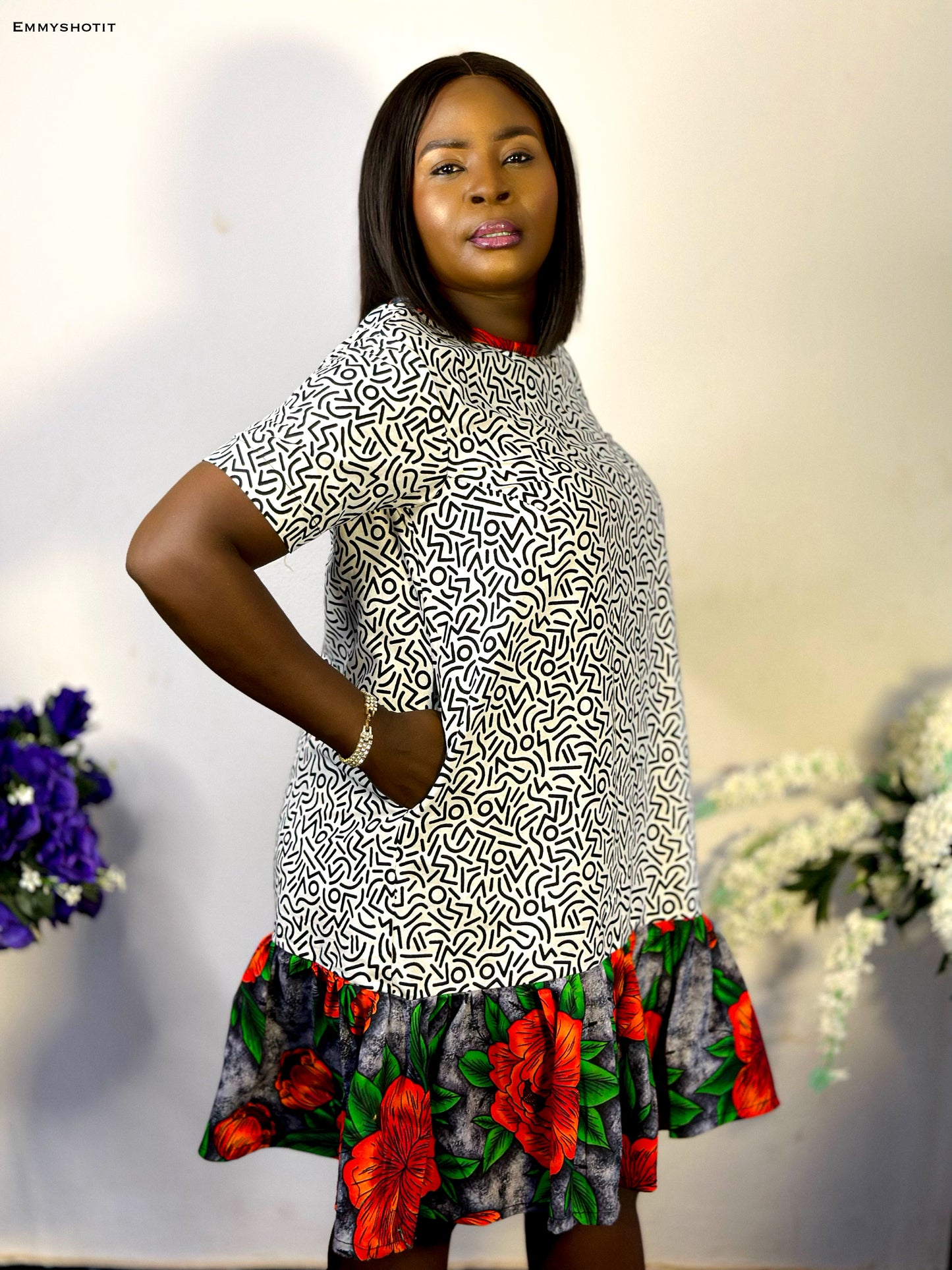 Ankara short dress